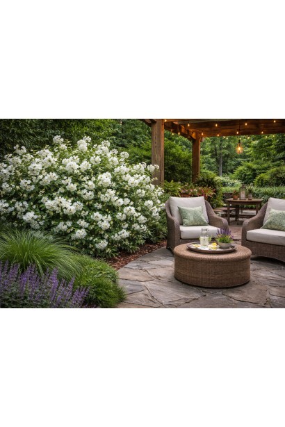 Чубушник вінцевий Перлини Парфуму в саду